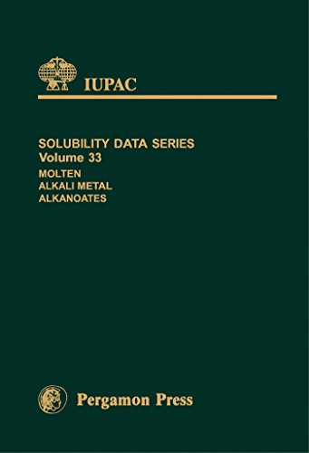 Molten Alkali Metal Alkanoates (IUPAC Solubility Data Series)