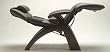 Human Touch Black Leather Perfect Chair Recliner Dark Walnut Base Manual Recline PC-097 Human Touch Black Leather Perfect Chair Recliner Dark Walnut Base Manual Recline PC-097