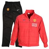 Manchester United Woven Warm Up Cuff Tracksuit - Jersey Red/Black - Kids - Boys Medium