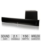 10 - Boston Acoustics TVee Model 25 Sound System with Sleek Soundbar and Wireless Subwoofer (Black)