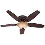 Factory-Reconditioned Hunter HR28700 52-in Bronze Ceiling Fan with Light