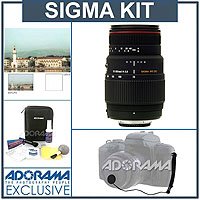 Sigma 70-300mm f/4-5.6 APO DG Macro Tele Zoom Lens Kit for Pentax AF Cameras, with Tiffen 58mm UV Filter, Lens Cap Leash, Professional Lens Cleaning Kit