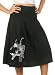 Classic Woman Pintucked Skirt w/ Delicate Silver Embroidery