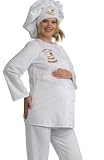 Womens Maternity Pregnancy Halloween Costumes White Baker Chef Cook Costume Theme Party Outfit