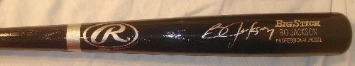 Bo Jackson Autographed/Hand Signed Rawlings Black Big Stick Baseball Bat