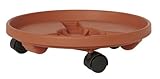 UPC 087404951220 product image for Fiskars 12 Inch Round Planter Caddy, Color Clay (95122C) | upcitemdb.com