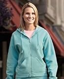 Ladies' Pigment Dyed Full-Zip Hooded Sweatshirt