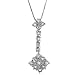 14K White Gold 1.00 Carat Diamond Pendant w/ Chain