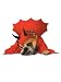 Red Devil Costume For Dogs Pet Halloween Costume Pet Lovers Sizes: Large
