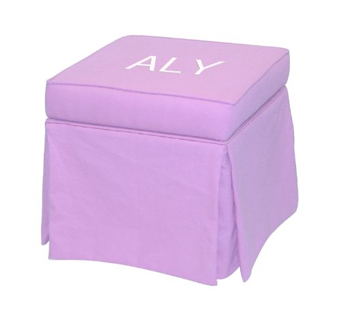 Light Purple Kids Embroidered Storage Cube