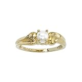 14K Yellow Gold 6 x 4 MM Pearl Ring
