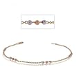 Ladies Ankle Bracelet Yellow, Rose, White Gold Accents 10 Inch