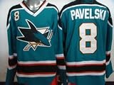 Pavelski #8 NHL San Jose Sharks Blue Hockey Jersey Sz52