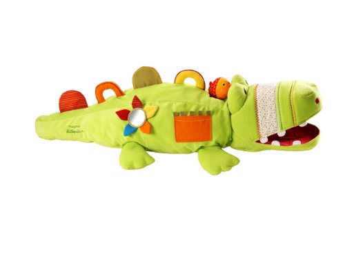 Imagen 2 de Lilliputiens 6686219 Théophile - Cocodrilo de peluche de actividades (100 x 35 cm)