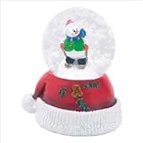 SKIING SNOWMAN WATERGLOBE