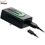 Verizon Wireless ECO Micro-USB Wall Charger for HTC Thunderbolt, HTC Droid Incredible, Motorola Droid, Motorola Droid 2, Motorola Droid X or Other Devices with Micro USB Charging Port