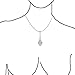 Bling Jewelry Bridal Vintage Art Deco Style Filigree Pave Crystal Teardrop Pendant Necklace for Women for Women Silver Plated