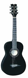 Dean Playmate Mini Acoustic Classic Guitar, Black with Gig Bag, 3/4-Size