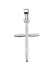 Platinum Christian Cross Pendant - 17mm New