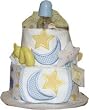 2 Tier Blue Moon and Stars Baby Diaper Cake
