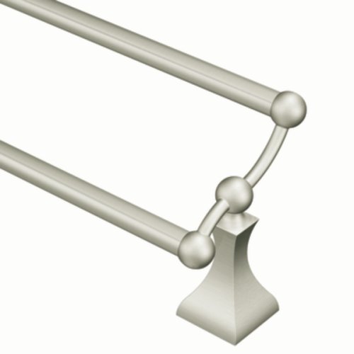 Moen DN8322BN Retreat 24-Inch Double Towel Bar, Brushed Nickel (Not CA / VT Compliant)