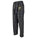 Pittsburgh Pirates Black Gridiron Flannel Pajama Pants