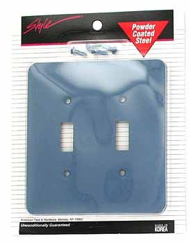 Double Blue Large Light Switch Plate Case Pack 96 - 364992 Double Blue Large Light Switch Plate Case Pack 96 - 364992