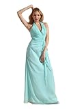 Formal Aqua Halter Dress (Small (4-6))