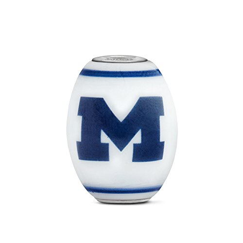 Michigan Wolverines Large Glass Bead Fits Most European Style Bracelets