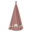 AC48 ROT 1 Gästehandtuch Serie Animal Check ROT . Clayre & Eef Durchmesser 80 cm