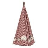 AC48 ROT 1 G&auml;stehandtuch Serie Animal Check ROT . Clayre & Eef Durchmesser 80 cm