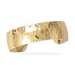 14 Karat Gold Plated Brass Hammered Cuff Bracelet