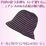 モールとグログランリボンのクローシュベージュの画像