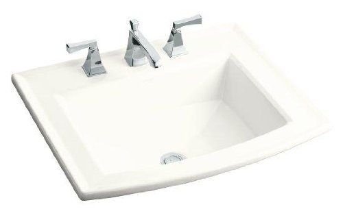 KOHLER K-2356-1-0 Archer Self-Rimming Lavatory with Single-Hole Faucet Drilling, White