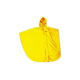 【OUTDOOR】 レインポンチョ 雨合羽 子供用 レインコート カッパ お子様 キッズ 3色 イエロー, 130