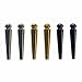 Quality Solid Brass Cribbage Pegs with a Tapered Body Design and an Easy Grip Top (2 gold/2 silver/2 black)Plus Velvet Bag