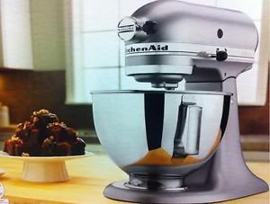 New Kitchenaid Stand Mixer Tilt 4.5-quart Ksm85pbsm All Metal Silver Metallic Fast Shipping By Fedex