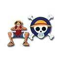 One Piece: Pins Set - Luffy and Skull Flag