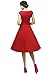 Vianla Women's 1950s Dress Vintage Capshoulder Party Swing Dresses