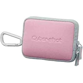 Sony LCS-TWE/PJ Soft Carrying Case with Carabineer for Sony T,W, and S series DSC models (Pink)