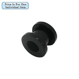 Black Acrylic Ear Plug - 2 Gauge
