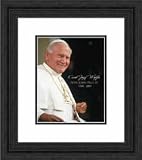 Framed Pope John Paul II Religious Photograph