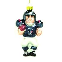 Scottish Christmas Houston Texans NFL Glass Player Ornament - 5 Inch - Caucasian