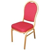 Bolero Aluminium Arched Back Banquet Chairs Red speckle pattern - pack 4