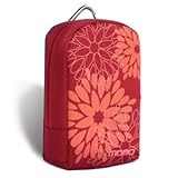 Cell Phone Case and Digital Camera Case Red Hawaiin Flowers with Zipper and Carabiner Clip. Great for Cameras, Blackberry, Htc, Motorola Droid.