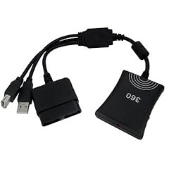 新型CoolNet/Controller Converter Adapter Cable for PS2 to Xbox360 / PS2のデュアルショックコントローラーがXbox360で使用可能になるコンバーター切替スイッチ無し