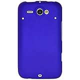 Amzer Rubberized Snap On Crystal Hard Case for HTC ChaCha, HTC Status - Blu ....