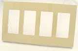 4-Gang Decora Plus Wallplate Screwless Snap-On Mount, Ivory/Almond/White/Black/Light Almond, 80312-S