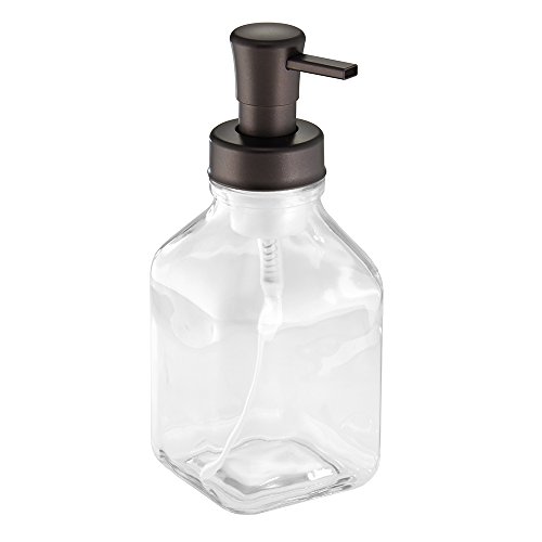 Interdesign cora glass foaming soap dispenser pump, for…