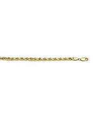 14K Gold Y Rope D.C. 4-4.6mm Necklace 20 Inch